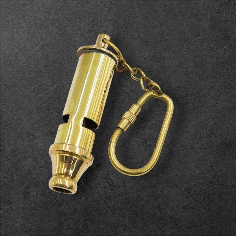 Personalised Metropolitan Police Whistle Keyring: Engraved Keychain Accessory