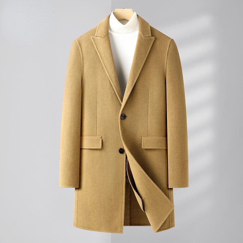 Мужские осенне-зимние новые длинные шерстяные пальто мужские повседневные деловые шерстяные куртки мужская одежда ветровка верхняя одежда W29 M