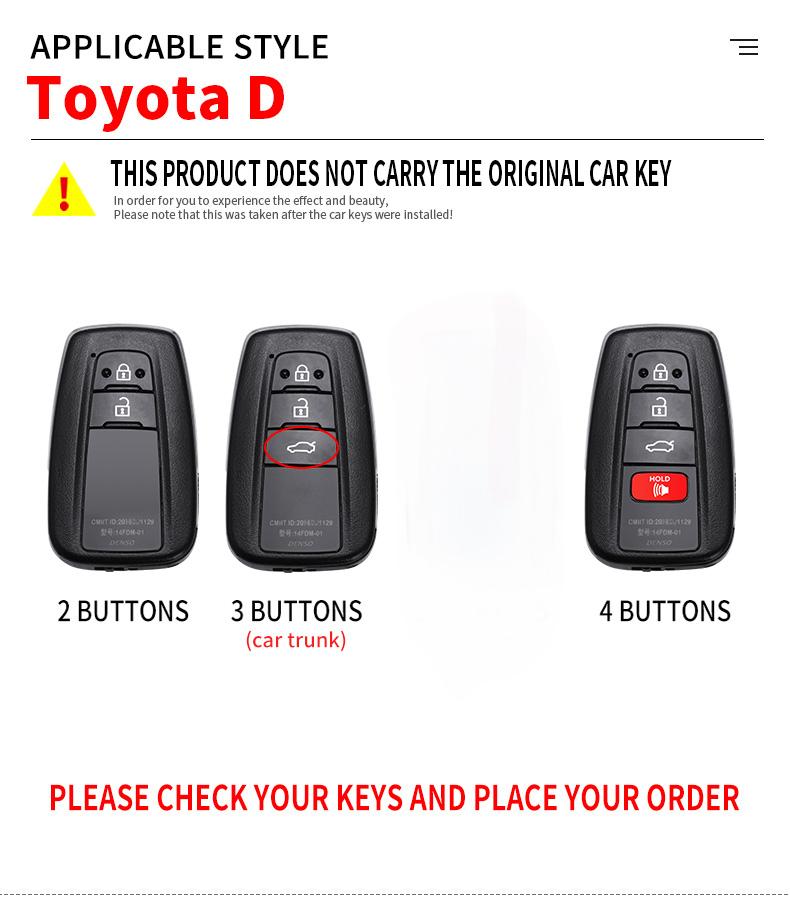 Zinc Alloy Car Remote Key Case Cover For Toyota CHR Prado 2017 2018 Prius Camry Corolla RAV4 2020 2025 2025 2025 Car Accessories