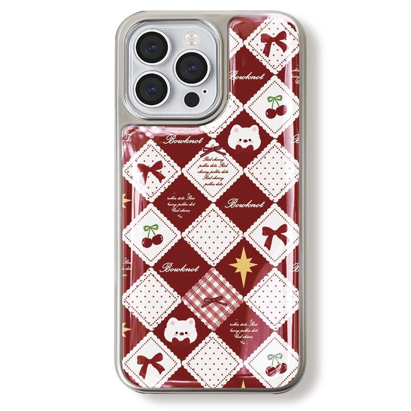 

Чехол Zhitai с гальванизированной серебряной кромкой и капельным дизайном для iPhone 16 Pro, 15, 14, 13 Pro Max и Huawei P70. iPhone 13/14