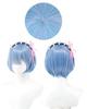 ReZero Starting Life Another World Cosplay Wig Rem Ram Emilia Natsuki Subaru Maid Outfit Costume Adult