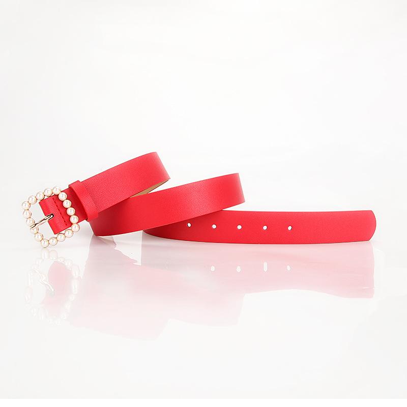The Square-shaped Pearl Buckle Belt Is Fashionable, Versatile, Sweet and Cute. It Is A Fashionable and Elegant Decoration for Ladies