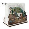 Durable Wood Napkin Caddy for Parties Rustic Wooden Holder, Octopus/Bird/Goose/Turtle/Black Bear/Elephant Pattern, Compact Tissue Unique Gift Teachers