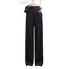 Women's 2025 High Waist Slim Fit Loose Draped Gray or Black Suit Pants for Spring and Autumn