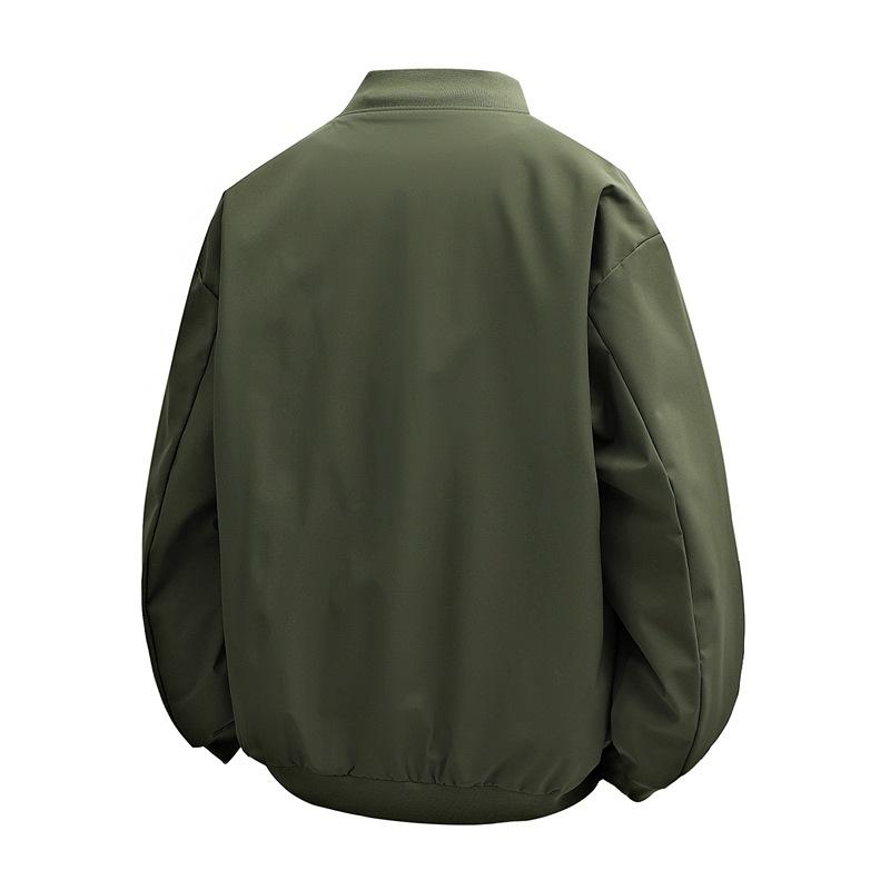 American Functional Air Bomber Jacket Men's Spring and Autumn Zipper Jacket Loose Retro Baseball Uniform