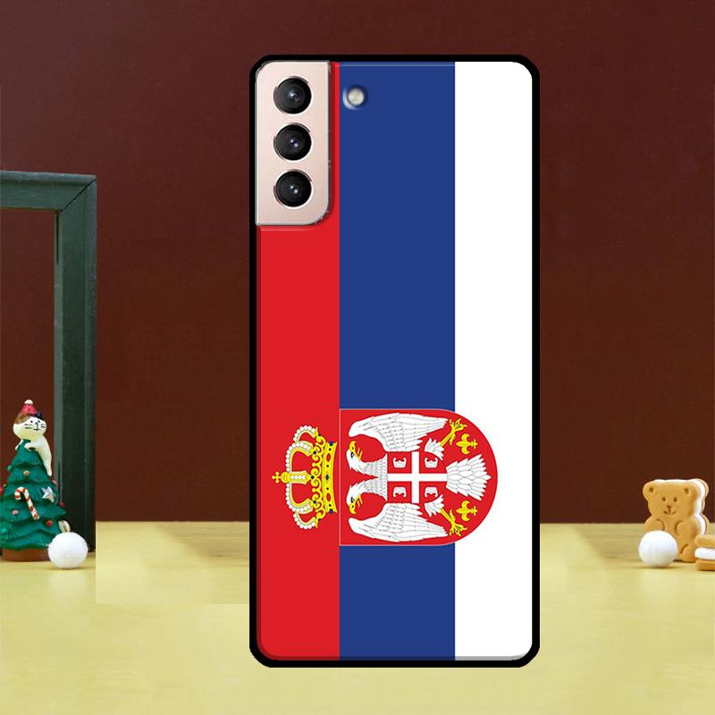 Serbia Flag Case For Samsung Galaxy S23 S21 S22 Ultra S8 S9 S10 Note 10 Plus Note 20 Ultra S20 FE Cover