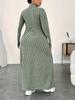 Plus Size High Neck Dress - Autumn/Winter European & American Style for Women