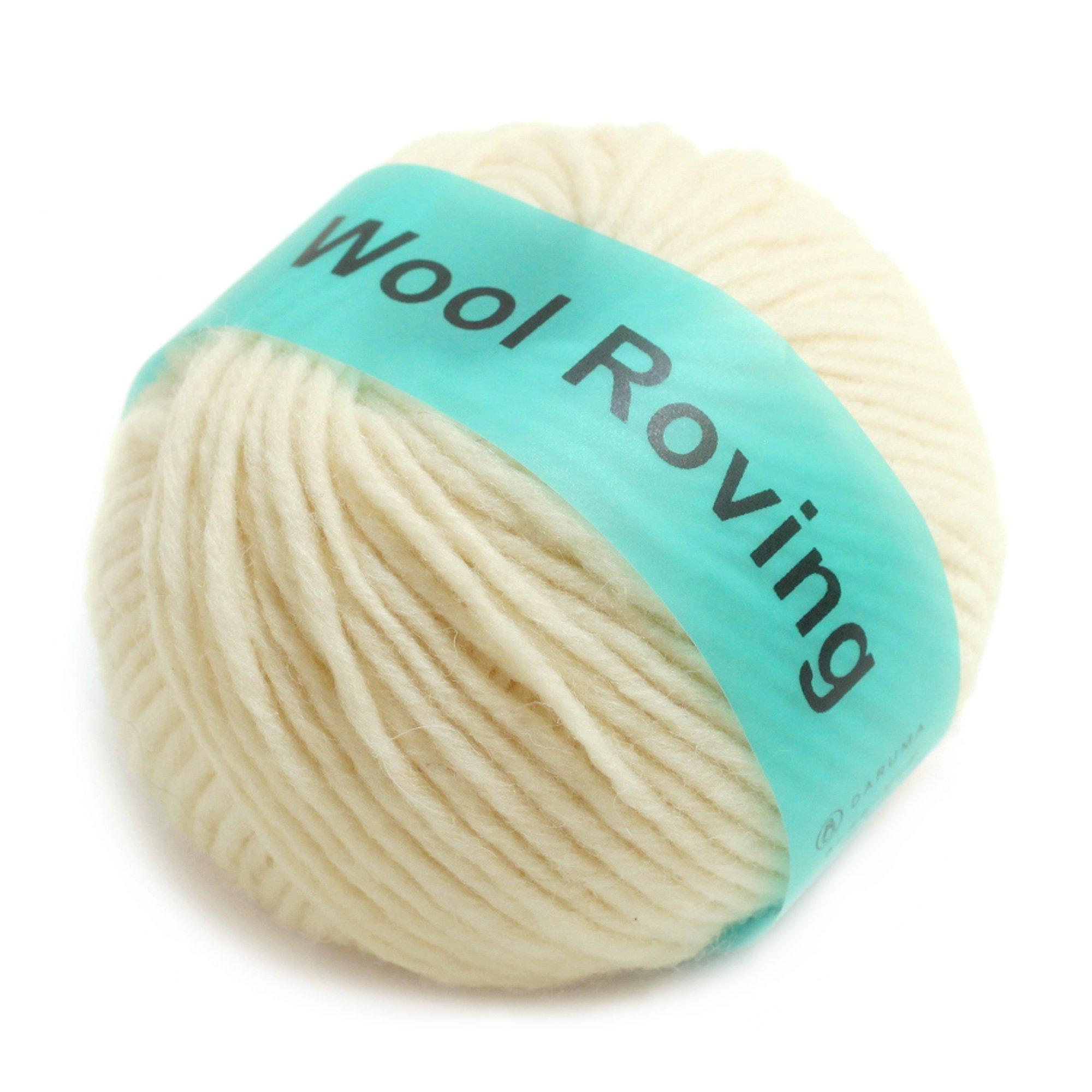 

Yokota DARUMA Wool Roving Extra Pack of Yarn, Thick, Col. 1, White, 50g, Approx. 75m, 5, 01-6400