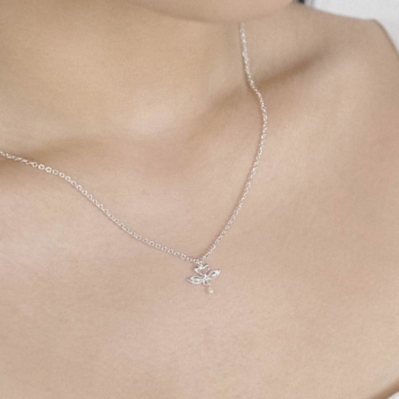 Baked Alaska [SILBER] Kussender Schwan Halskette mit Kette