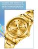 Waterdicht Mode Roestvrij Staal Dames Luminous Kwarts Horloge met Eenvoudige Band