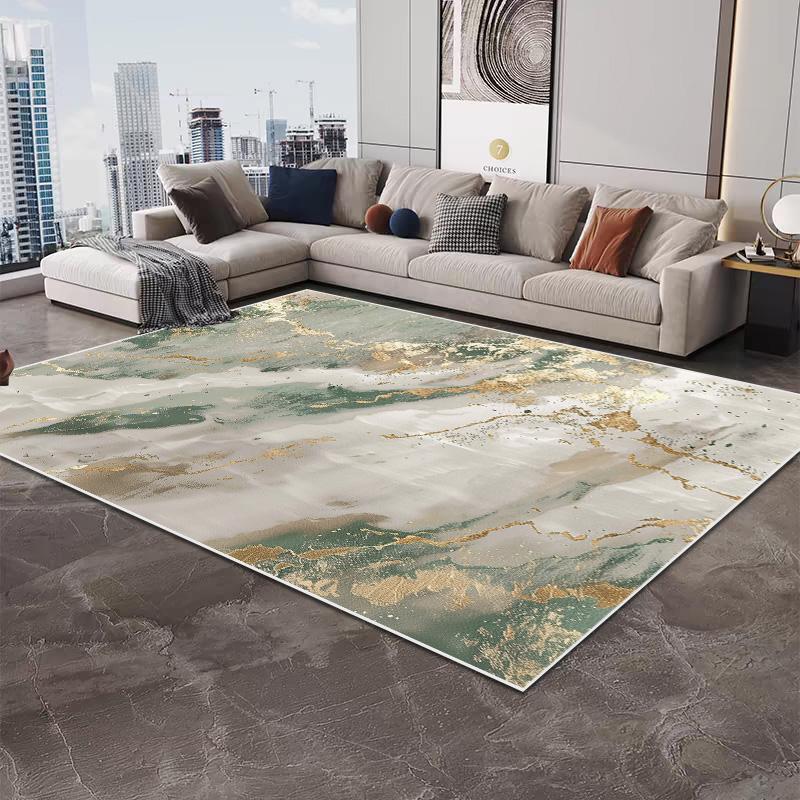 Nordic Art Style Home Decor Large Area Rugs Washable Carpet for Living Room Marble Pattern Bedroom Bedside Soft Mats Alfombra 