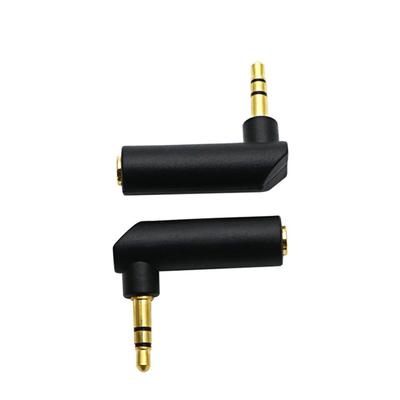 Gold Plated Elbow 3.5mm Male To Female Dual Channel Extension Adapter 3-section L-shaped Headphone Audio Conversion PlugGood Product