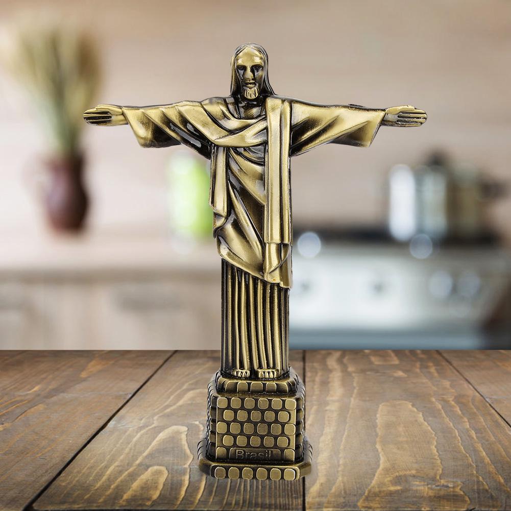 Brazil Christ Statue Model Tourism Souvenirs World Famous Landmarks Desktop Decor