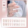 Press On Acrylic Fake Nails Set with Glue High Quality Handmade Nail Extension French Tips Woman False Short Nails Press Ons