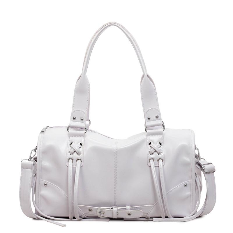 High-end Bost Shoulder Bag Tassel Riveted Motorcycle Handbag Large Capacity Tote Bag Fashi Y2k Multi-pocket Underarm Bag