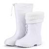 Aotetayu Men's Fleece-Lined EVA Waterproof Work Rain Boots