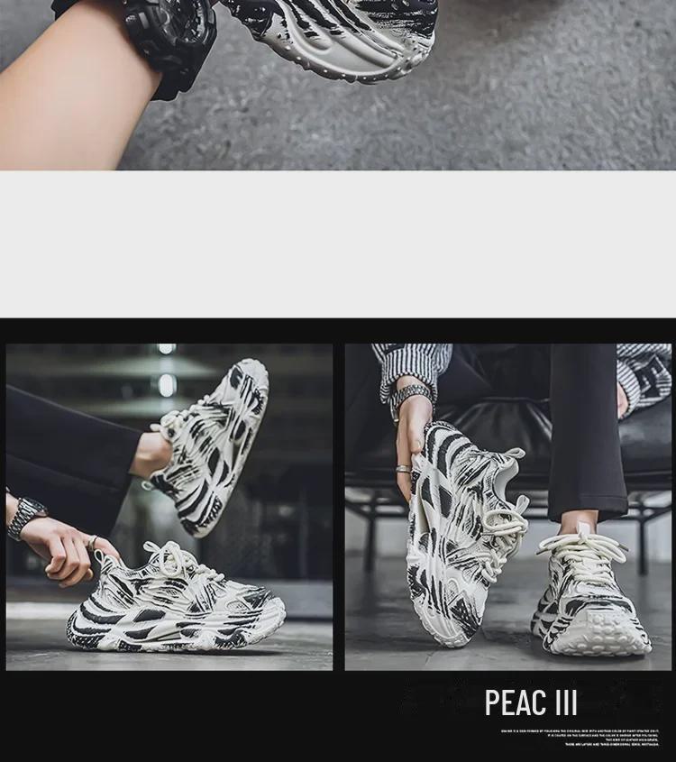 Thick-Soled Men's Height-Boosting Dad Sneakers, Trendy Street Style Casual Sports Shoes for Spring and Autumn.