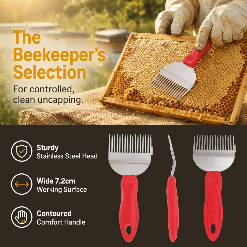 18 Tines Beekeeping Fork Plastic Handle Honey Cutter Durable Apiculture Tool Honey Extraction