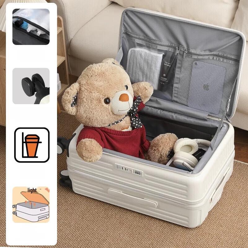 OEING Large Capacity Side-Opening Expandable Luggage