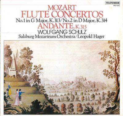 LP Record WOLFGANG SCHULTZ, LEOPOLD HAGER, SA - Mozart Concerto For Flute And Orche FRC1042 TELEFUNKEN 1980 Japan Classical Used
