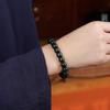 First Grade Xinjiang Hetian Jade Qingyu Bracelet: Handmade Beaded Ancient Style for Men and Women