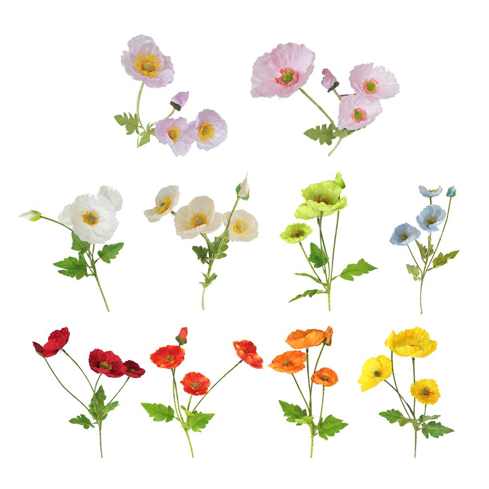 Sentire Fiore decorativo Casa Decorazione matrimonio Fiore artificiale Fiore artificiale Fiore di papavero artificiale