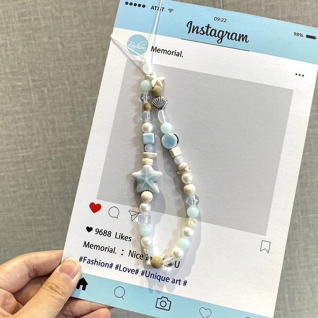 Stylish Floral Pearl Beaded Phone Lanyard for Women – Light Luxury, High-End Feel, Anti-Lost Chain