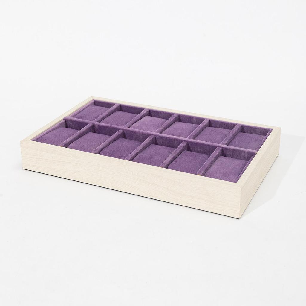 Watch Display and Storage Box with Velvet Stand
