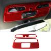 For Chevrolet Camaro 17-19 Red Carbon Fiber Roof Reading Light Panel Cover Trim
