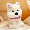 Plush Stuffed Animal Cute Puppy Soft Toy with Hat and Bib Decorative Sitting Dog Doll for Kids and Collectors
