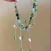 Y 2 K Choker Chain Necklace Green Crystal Rhinestone Butterfly Necklace  Collarbone Chain