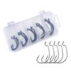 50pcs Super Strong Wide Gap Worm Hooks 2#-3/0# for Soft Plastic Baits Saltwater Freshwater Fishing