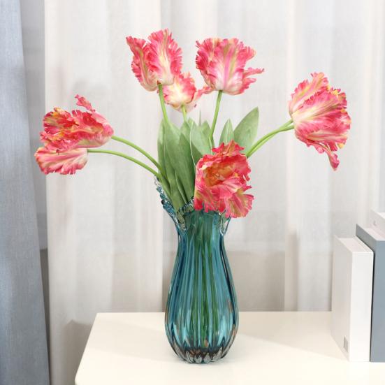 Simulovaný tulipánový květ Umělý tulipán s dlouhým stonkem Opakovaně použitelný Nenáročný Umělý tulipán pro květinové aranžmá Domácí Kancelář Svatba Dekorace