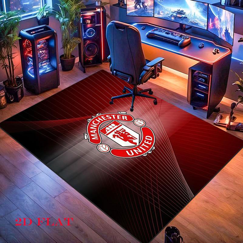Loyal MUFC Fans Carpet Rug for Living Room Bedroom Home Sofa Decoration,Kids play Nonslip Floor Mat