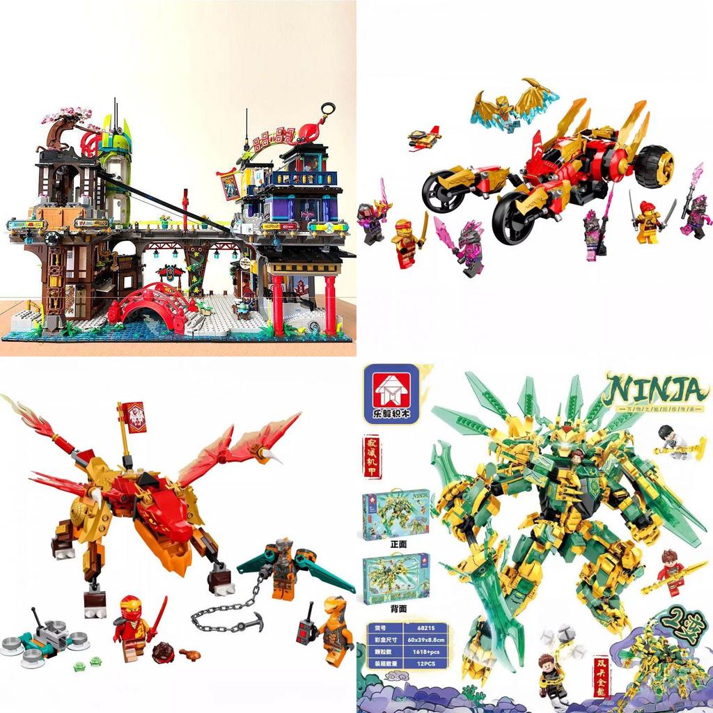 Ensemble de Blocs de Construction en Plastique Exquis Compatible avec Ninjago Cadeau Parfait pour Garçons