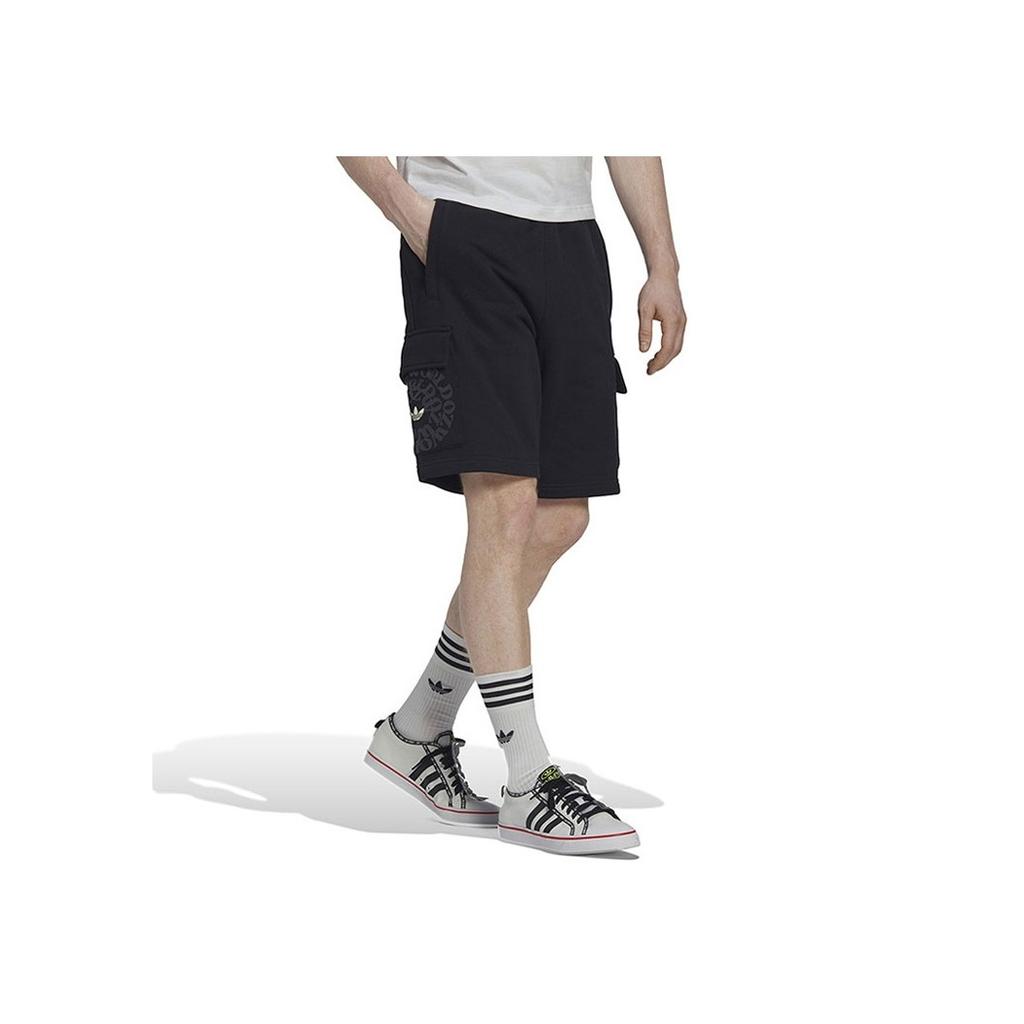 Adidas Originals Trefoil Logo Print Breathable Sports Shorts Men Shorts Black HL9257