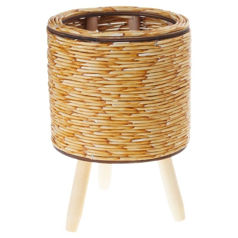 Rattan Weaving Plant Pots Container Handwoven Plant Pots Cover Leakproof Garden Pots Container for Indoor Outdoor