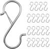 S Hooks 20pcs Heavy Duty 3.5 Inch Metal Hanging Hooks with Safety Buckle Closet Organizer Hooks for Kitchen Clothes Plants Bags Hats Belts