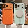 Dual-color Silicone Magnetic Case for iPhone 17 Pro Max with Lens Film & AI Button - Full Coverage for Apple 16