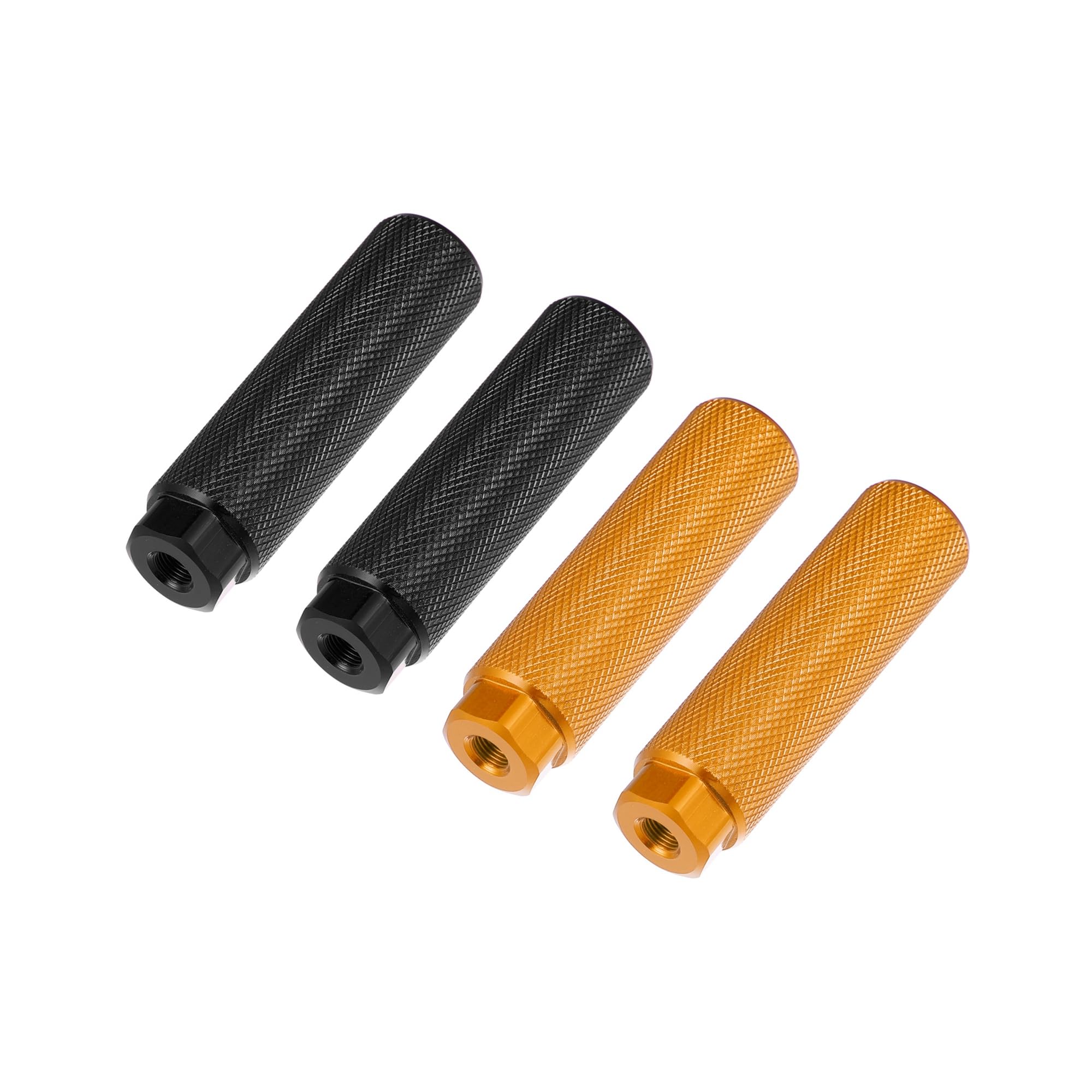 

BULLSPANN 2 пары 100x28 мм Универсальная ось из алюминиевого сплава Задняя подножка Черный и Золотистый тон для и MTB Пеги, 3/8 дюйма, Велосипеды, BMX,