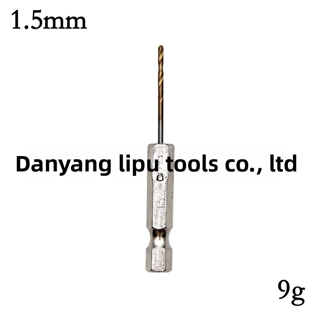 Set 13 Piese Burghie elicoidale cu coadă hexagonală placate cu titan 1,5 6,5 mm pentru mașină de găurit electrică, șurubelniță și șurubelniță pneumatică