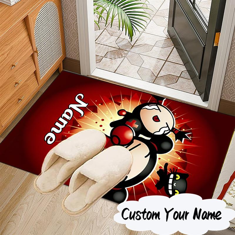Custom Name Heartfelt Pucca Love Carpet, Chair Rug,Area Rug for Office Bedroom living rooms bedroom, Doormat decor Christmas fan gifts