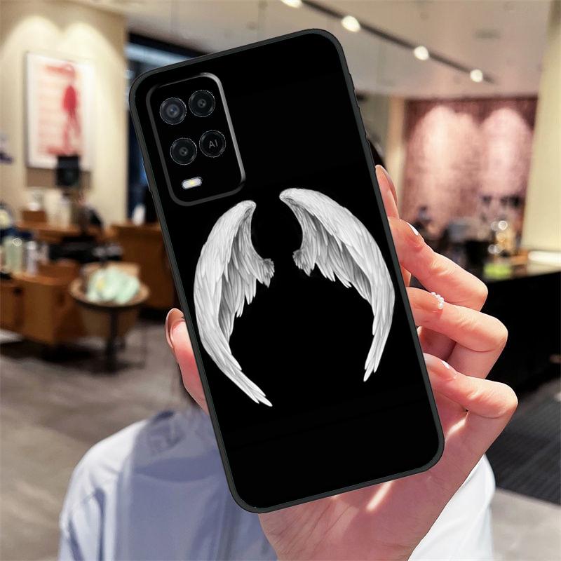 Angel Wings Painting Case For Oppo A94 A54 A40 A60 A80 A98 A78 A18 A38 A58 A16 A76 A96 A17 A77 A74 A57S A15 Cover