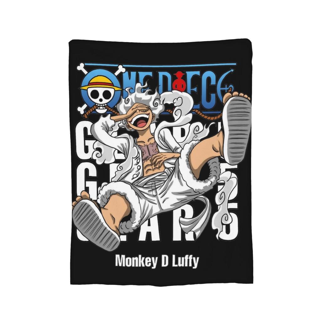 Luffy Gear 5 Flannel Throw Blankets  Blanket for Home Bedroom Soft Bedspread,