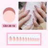 Oval Almond Acrylic Press On Nails 24Pcs Pink White Gradient False Nails with Glossy Finish for Women and Girls