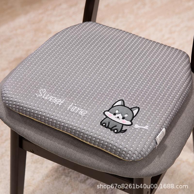 Summer Waffle Ice Silk Trapezoidal Seat Cushion Floor Stool Ice Cushion Office Chair Cushion Ice Silk Girl Butt Cushion