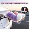 Autoadesivo Attivato dal Suono Coda Mobile Ricaricabile Peluche Coda Scodinzolante Ornamento per Veicolo