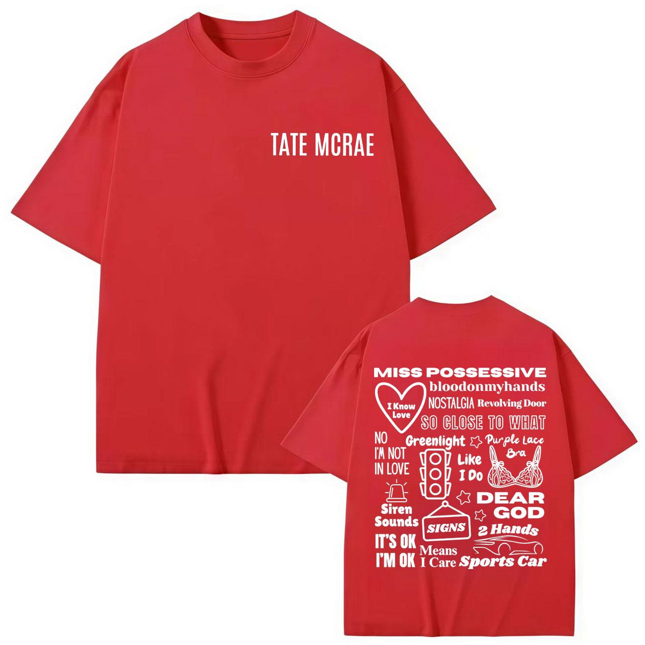 

Singer Tate McRae Merch T-shirts Men s Women Hip Hop Fashion Short Sleeve T-shirt Summer Casual Loose Cotton T Shirts 2XL