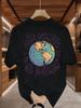 Retro Globe Tee Featuring Of All Nations Christian Quote and MAT 2819 Verse 100 Cotton Unisexs Tshirt Summer Wear