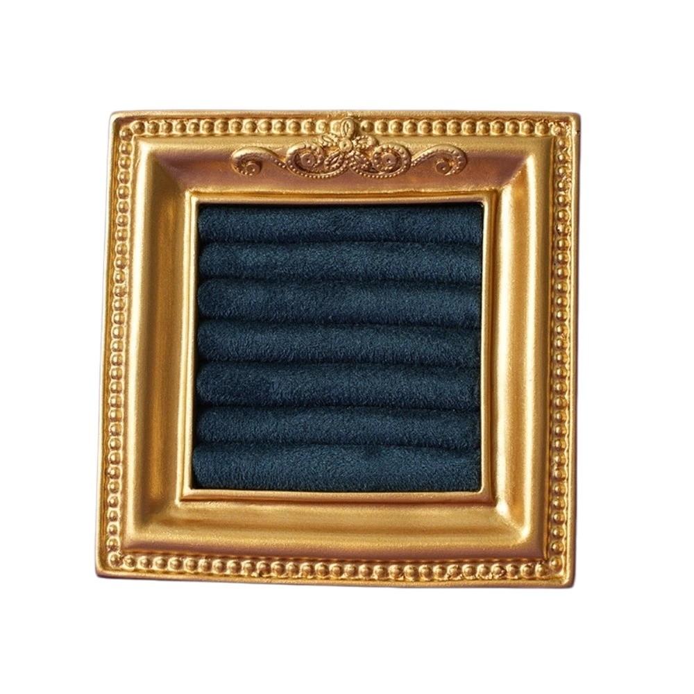 Vintage Gold Ring Display Stand Velvet Organizer Jewelry Display Rack  Wedding & Birthday Gifts